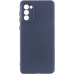 Накладка (з мікрофіброю) Silicone Cover Lakshmi Full Camera (AAA) для Samsung S20 FE- темно-синій