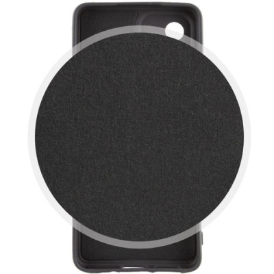 Накладка (з мікрофіброю) Silicone Cover Lakshmi Full Camera (AAA) для Samsung S20 FE- чорний