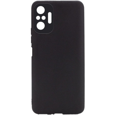 Накладка (з мікрофіброю) Silicone Cover Lakshmi Full Camera (AAA) для Xiaomi Redmi Note 10 Pro / 10 Pro Max- чорний