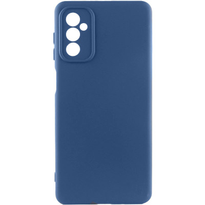 Накладка (з мікрофіброю) Silicone Cover Lakshmi Full Camera для Samsung M34 5G- синій