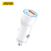 Автомобільний зарядний пристрій Aspor A910 38W (USB-A+ASB-C) PD+QC Fast Charger- білий