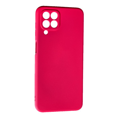 Накладка (з мікрофіброю) Silk SMTT для Samsung M53- вишневий