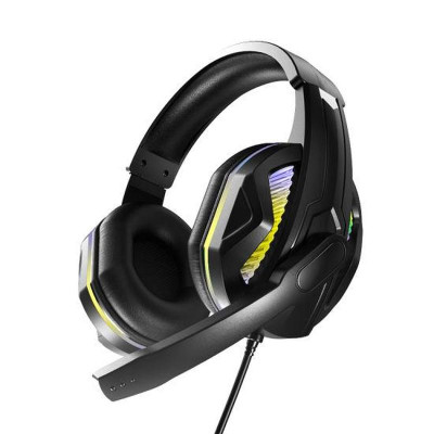 Навушники накладні з мікрофоном Aspor A217 RGB для комп`ютера ігрові- чорний