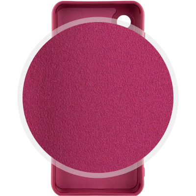 Накладка (з мікрофіброю) Silicone Cover Lakshmi Full Camera для Samsung S23 Plus- марсала