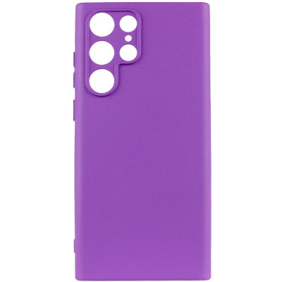 Накладка (з мікрофіброю) Silicone Cover Lakshmi Full Camera для Samsung S24 Ultra- фіолетовий