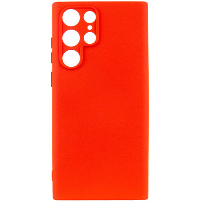 Накладка (з мікрофіброю) Silicone Cover Lakshmi Full Camera для Samsung S24 Ultra- червоний