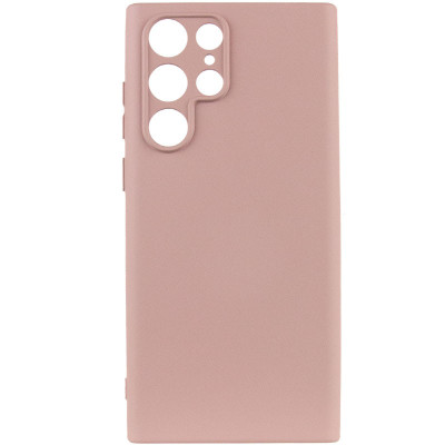 Накладка (з мікрофіброю) Silicone Cover Lakshmi Full Camera для Samsung S24 Ultra- рожевий пісок