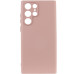 Накладка (з мікрофіброю) Silicone Cover Lakshmi Full Camera для Samsung S24 Ultra- рожевий пісок