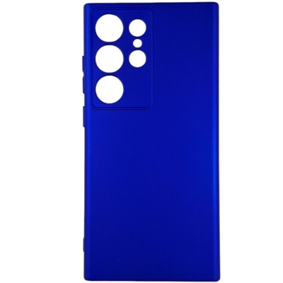 Накладка (з мікрофіброю) Silicone Cover Lakshmi Full Camera для Samsung S24 Ultra- ультра-синій