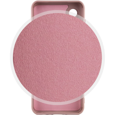 Накладка (з мікрофіброю) Silicone Cover Lakshmi Full Camera для Samsung S24 Plus/ Samsung S25 Plus- рожевий пісок