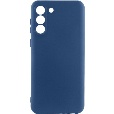 Накладка (з мікрофіброю) Silicone Cover Lakshmi Full Camera для Samsung S24 Plus/ Samsung S25 Plus- темно-синій