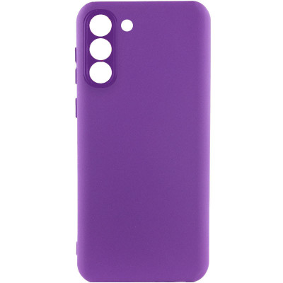 Накладка (з мікрофіброю) Silicone Cover Lakshmi Full Camera для Samsung S24 Plus/ Samsung S25 Plus- фіолетовий