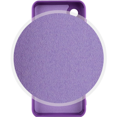 Накладка (з мікрофіброю) Silicone Cover Lakshmi Full Camera для Samsung S24 Plus/ Samsung S25 Plus- фіолетовий