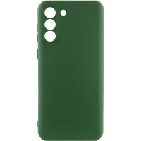 Накладка (з мікрофіброю) Silicone Cover Lakshmi Full Camera для Samsung S24 Plus/ Samsung S25 Plus- темно-зелений
