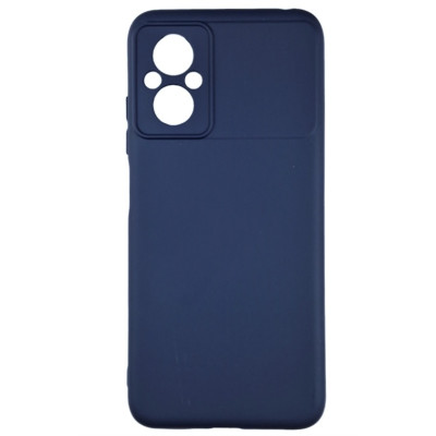 Накладка (з мікрофіброю) Silicone Cover Lakshmi Full Camera для Xiaomi Poco M5- темно-синій