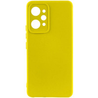 Накладка (з мікрофіброю) Silicone Cover Lakshmi Full Camera для Xiaomi Redmi 12 / Poco M6 Pro 5G- жовтий
