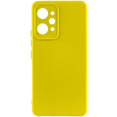 Накладка (з мікрофіброю) Silicone Cover Lakshmi Full Camera для Xiaomi Redmi 12 / Poco M6 Pro 5G- жовтий