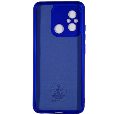 Накладка (з мікрофіброю) Silicone Cover Lakshmi Full Camera для Xiaomi Redmi 12C / Poco C55- ультра-синій