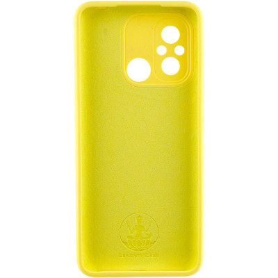 Накладка (з мікрофіброю) Silicone Cover Lakshmi Full Camera для Xiaomi Redmi 12C / Poco C55- жовтий