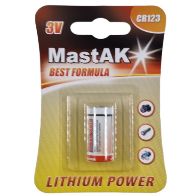 Батарейка CR123A Mastak Батарейка CR123A Mastak