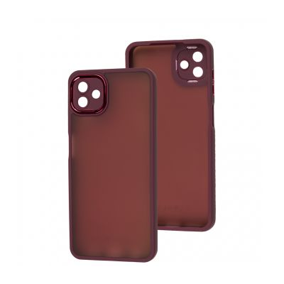 Накладка Luxury Metal Lens для Samsung A05 / A055- марсала Накладка Luxury Metal Lens для Samsung A05 / A055- марсала