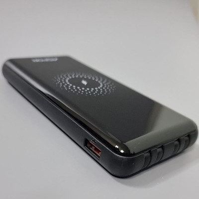 Power Bank Aspor A305 Wireless Charger 10000mAh (QC4.0+PD) 22.5W+ cable USB/Micro/Lightning/Type-C- чорний Power Bank Aspor A305 Wireless Charger 10000mAh (QC4.0+PD) 22.5W+ cable USB/Micro/Lightning/Type-C- чорний