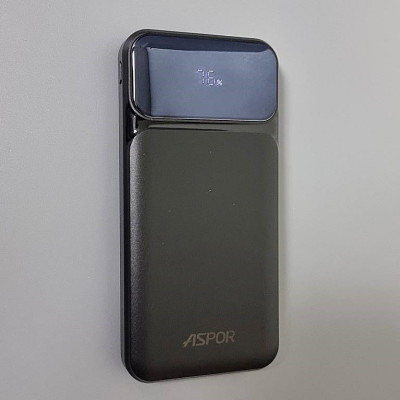 Power Bank Aspor A315 Fast Charge 10000mAh 22.5W+ cable USB/Micro/Lightning/Type-C- чорний Power Bank Aspor A315 Fast Charge 10000mAh 22.5W+ cable USB/Micro/Lightning/Type-C- чорний