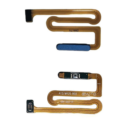 Шлейф з кнопками для Samsung A12 / A125 / A127 / M12 / M127 (включення та сканер відбитка пальця Touch ID) Original Blue