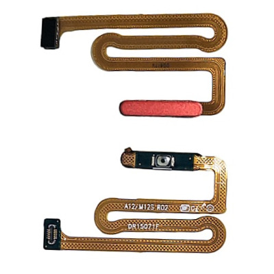 Шлейф з кнопками для Samsung A12 / A125 / A127 / M12 / M127 (включення та сканер відбитка пальця Touch ID) Original Red
