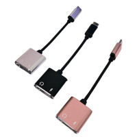 Перехідник Type-c to 3.5mm 2в1 (зарядка + навушники) Перехідник Type-c to 3.5mm 2в1 (зарядка + навушники)