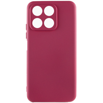 Накладка (з мікрофіброю) Silicone Cover Lakshmi Full Camera для Huawei Honor X8a- марсала