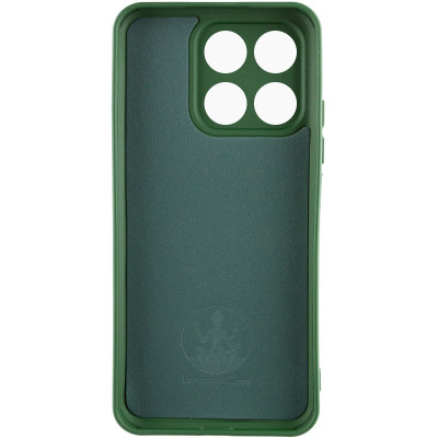 Накладка (з мікрофіброю) Silicone Cover Lakshmi Full Camera для Huawei Honor X8a- темно-зелений