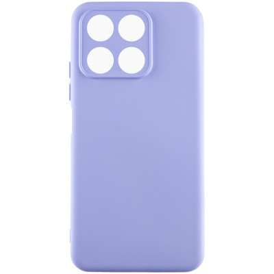 Накладка (з мікрофіброю) Silicone Cover Lakshmi Full Camera для Huawei Honor X8a- бузковий