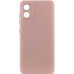 Накладка (з мікрофіброю) Silicone Cover Lakshmi Full Camera для Motorola Moto E13- рожевий пісок