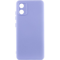 Накладка (з мікрофіброю) Silicone Cover Lakshmi Full Camera для Motorola Moto E13- бузковий