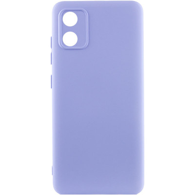 Накладка (з мікрофіброю) Silicone Cover Lakshmi Full Camera для Motorola Moto E13- бузковий