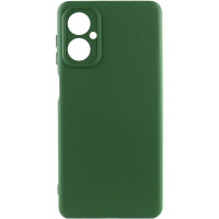 Накладка (з мікрофіброю) Silicone Cover Lakshmi Full Camera для Motorola Moto G14- темно-зелений