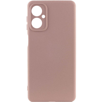 Накладка (з мікрофіброю) Silicone Cover Lakshmi Full Camera для Motorola Moto G14- рожевий пісок
