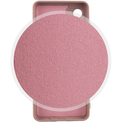 Накладка (з мікрофіброю) Silicone Cover Lakshmi Full Camera для Motorola Moto G14- рожевий пісок