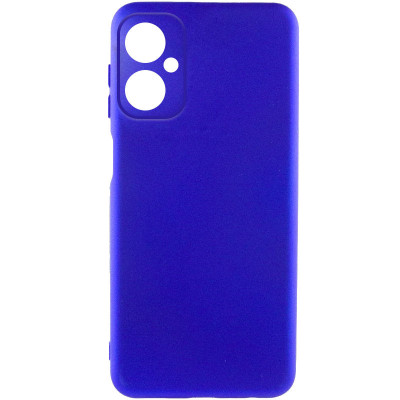 Накладка (з мікрофіброю) Silicone Cover Lakshmi Full Camera для Motorola Moto G14- ультра-синій