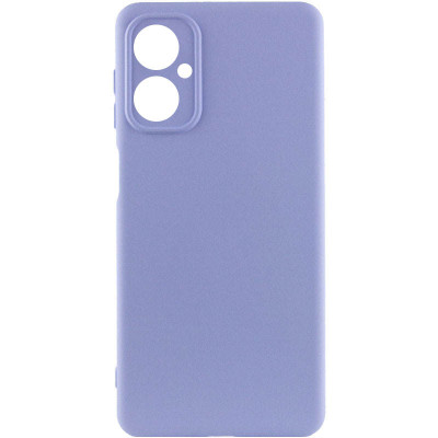 Накладка (з мікрофіброю) Silicone Cover Lakshmi Full Camera для Motorola Moto G14- бузковий