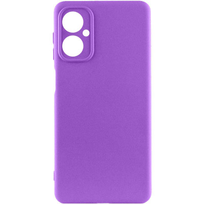 Накладка (з мікрофіброю) Silicone Cover Lakshmi Full Camera для Motorola Moto G14- фіолетовий