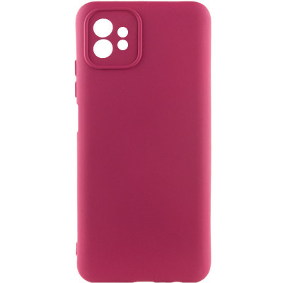 Накладка (з мікрофіброю) Silicone Cover Lakshmi Full Camera для Motorola Moto G32- марсала