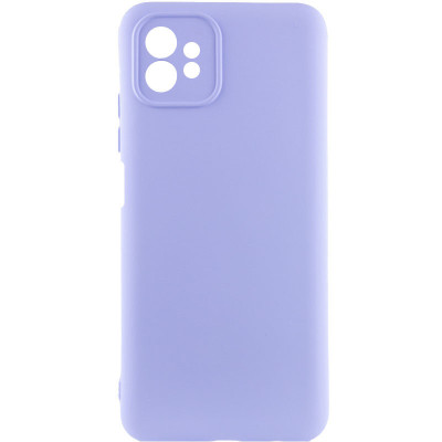 Накладка (з мікрофіброю) Silicone Cover Lakshmi Full Camera для Motorola Moto G32- бузковий