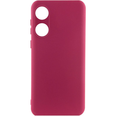 Накладка (з мікрофіброю) Silicone Cover Lakshmi Full Camera для Oppo A78- марсала