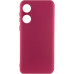 Накладка (з мікрофіброю) Silicone Cover Lakshmi Full Camera для Oppo A78- марсала