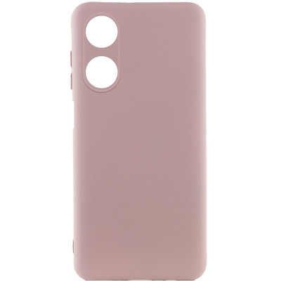 Накладка (з мікрофіброю) Silicone Cover Lakshmi Full Camera для Oppo A78- рожевий пісок