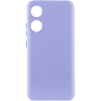 Накладка (з мікрофіброю) Silicone Cover Lakshmi Full Camera для Oppo A78- бузковий