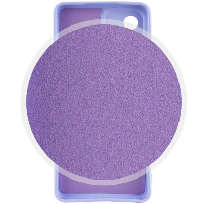 Накладка (з мікрофіброю) Silicone Cover Lakshmi Full Camera для Oppo A78- бузковий