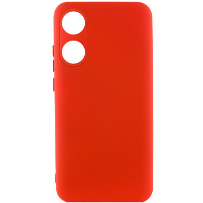 Накладка (з мікрофіброю) Silicone Cover Lakshmi Full Camera для Oppo A78- червоний